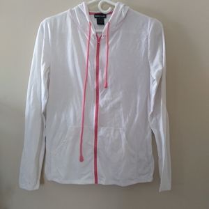 Wet Seal white/pink summer sweater hoodie large